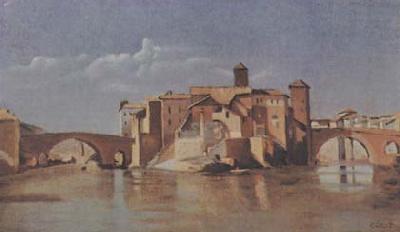 Jean Baptiste Camille  Corot Ile et pont San Bartolomeo (mk11)